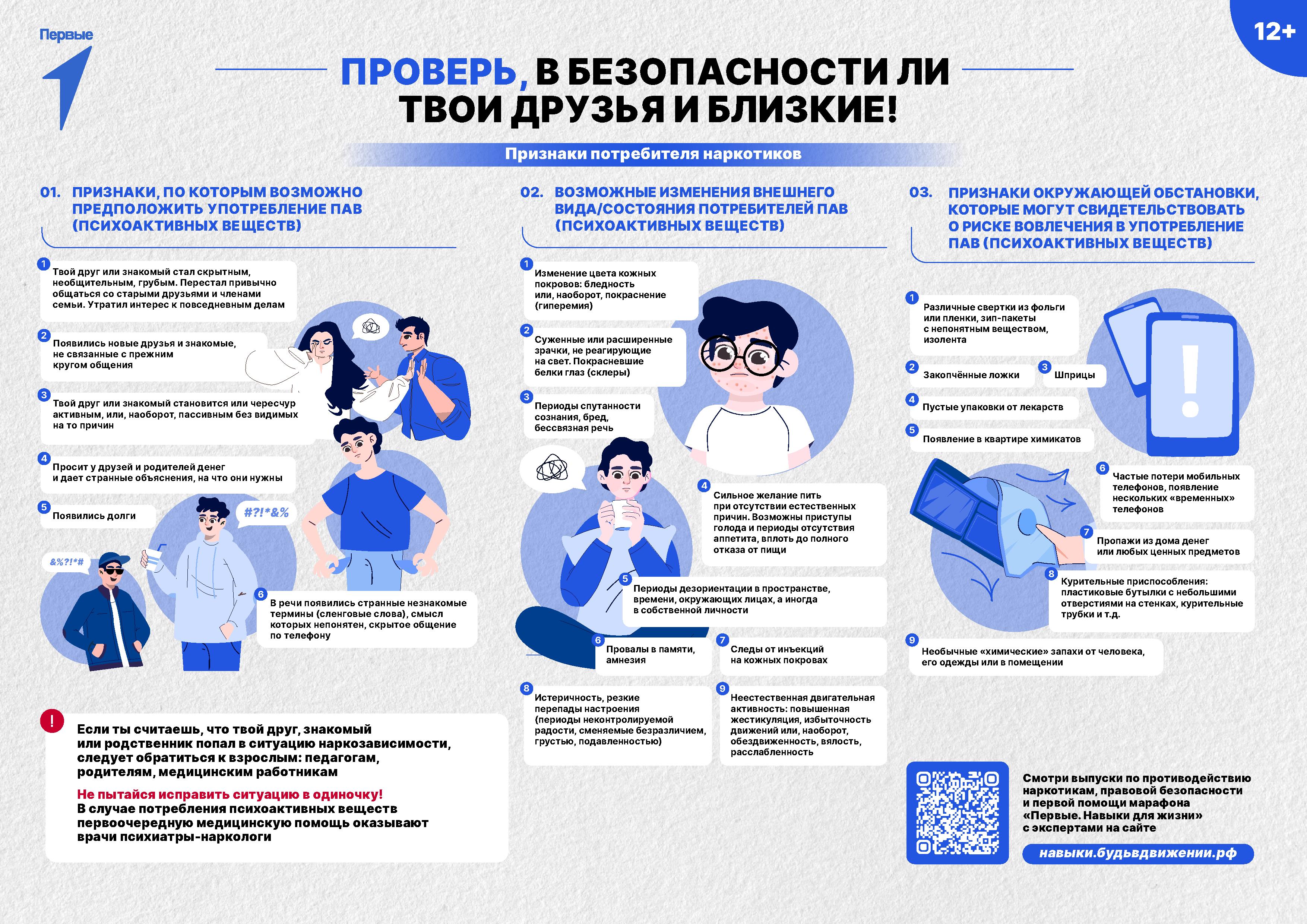 Плакат &amp;quot;Проверь, в безопасности ли твои друзья и близкие!&amp;quot;.